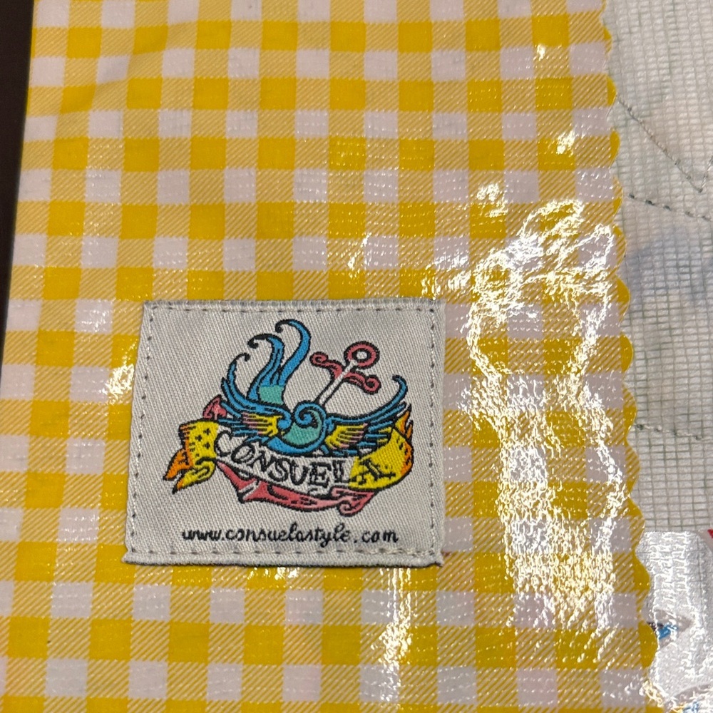 Consuela Yellow Checkered Cover with Logo Patch - Picture 2 of 5